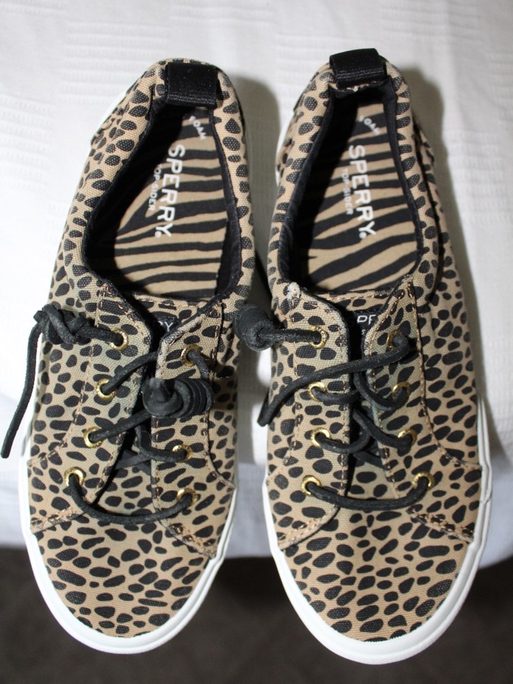 Womens Sperry Sneaker Top Siders Leopard & Zebra Print 8W